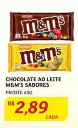 Assaí Atacadista CHOCOLATE AO LEITE M&M'S SABORES PACOTE 45G oferta