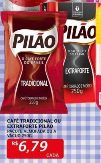 Assaí Atacadista CAFÉ TRADICIONAL OU EXTRAFORTE PILÃO PACOTE ALMOFADA OU A VÁCUO 250G oferta