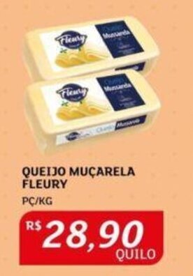 Assaí Atacadista QUEIJO MUÇARELA FLEURY PC/KG oferta
