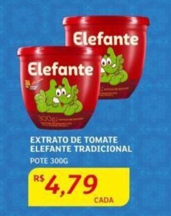 EXTRATO DE TOMATE ELEFANTE TRADICIONAL POTE 300G