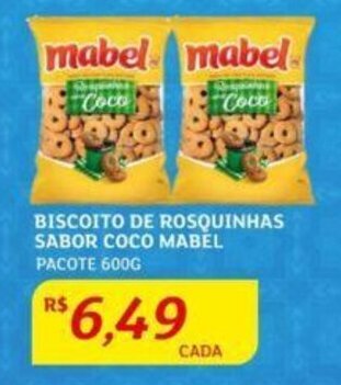 Assaí Atacadista BISCOITO DE ROSQUINHAS SABOR COCO MABEL PACOTE 600G oferta