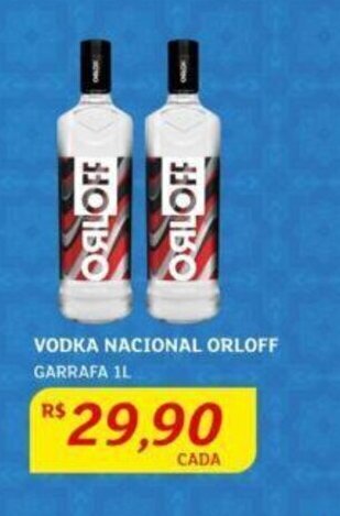 Assaí Atacadista VODKA NACIONAL ORLOFF GARRAFA 1L oferta