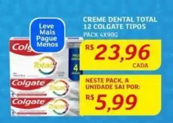 Assaí Atacadista CREME DENTAL TOTAL 12 COLGATE TIPOS PACK 4X90G oferta
