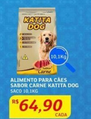 Assaí Atacadista ALIMENTO PARA CÃES SABOR CARNE KATITA DOG SACO 10,1KG oferta