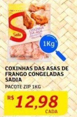 Assaí Atacadista COXINHAS DAS ASAS DE FRANGO CONGELADAS SADIA PACOTE ZIP 1KG oferta