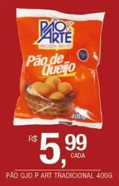 DB Supermercados Pão queijo pão arte tradicional 400g oferta
