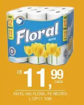 Papel higiênico floral neutro