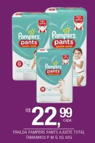 DB Supermercados Fralda pampers pants ajuste total oferta