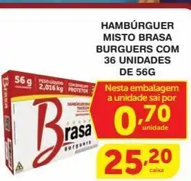 Roldão Hambúrguer misto brasa burguers com 36 unidades de 56g oferta