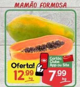 Supermercados Princesa Mamão formosa kg oferta