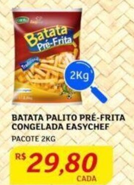 Assaí Atacadista BATATA PALITO PRÉ-FRITA CONGELADA EASYCHEF PACOTE 2KG oferta