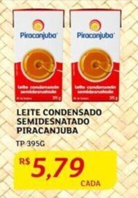 Assaí Atacadista LEITE CONDENSADO SEMIDESNATADO PIRACANJUBA TP 395G oferta