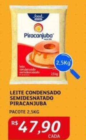 Assaí Atacadista LEITE CONDENSADO SEMIDESNATADO PIRACANJUBA PACOTE 2,5KG oferta