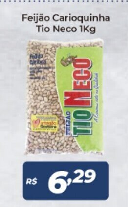 Atakarejo Feijao Carioquinha Tio Neco 1kg oferta