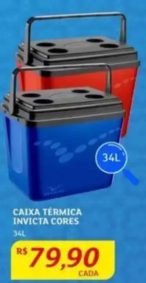 Assaí Atacadista CAIXA TÉRMICA INVICTA CORES 34L oferta