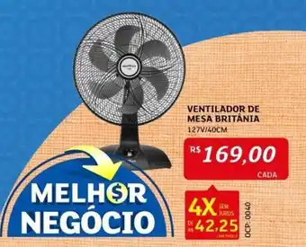 Assaí Atacadista VENTILADOR DE MESA BRITÂNIA 127V/40CM oferta