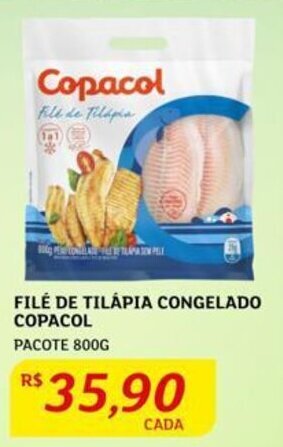 Assaí Atacadista FILÉ DE TILÁPIA CONGELADO COPACOL PACOTE 800G oferta