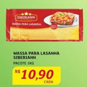 MASSA PARA LASANHA SIBERIANN PACOTE 1KG