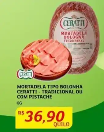 Assaí Atacadista MORTADELA TIPO BOLONHA CERATTI - TRADICIONAL OU COM PISTACHE KG oferta