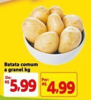 Extra Supermercado Batata comum a granel kg oferta