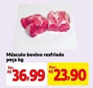 Extra Supermercado Músculo bovino resfriado peça kg oferta