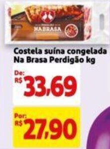 Extra Supermercado Costela suína congelada Na Brasa Perdigão kg oferta