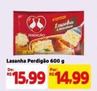 Extra Supermercado Lasanha Perdigão 600 g oferta