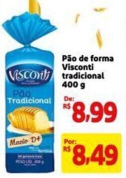 Extra Supermercado Pão de forma Visconti Tradicional 400g oferta