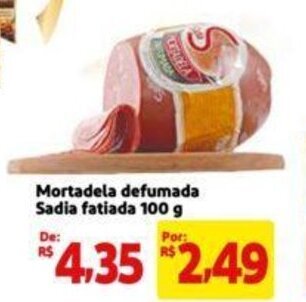 Extra Supermercado Mortadela defumada Sadia fatiada 100 g oferta