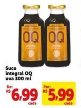 Suco integral OQ uva 300 ml