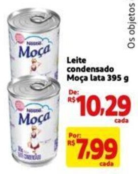 Extra Supermercado Leite condensado Moça lata 395 g oferta