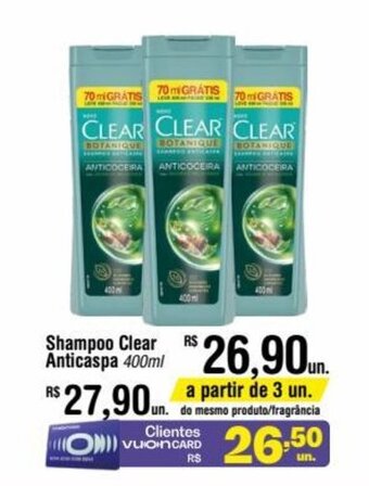 Fort Atacadista Shampoo Clear Anticaspa 400ml oferta