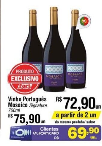 Fort Atacadista Vinho Português Mosaico Signature 750ml oferta