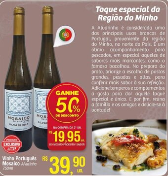 Fort Atacadista Vinho Português Mosaico Alvarinho 750ml oferta