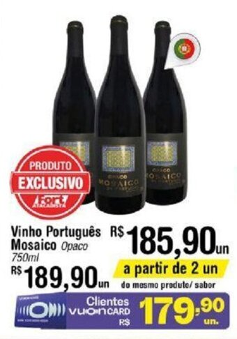 Fort Atacadista Vinho Português Mosaico Opaco 750ml oferta