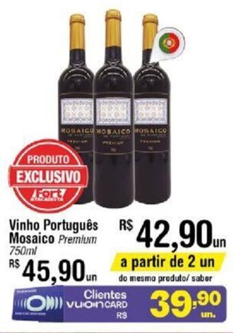Fort Atacadista Vinho Português Mosaico 750ml oferta