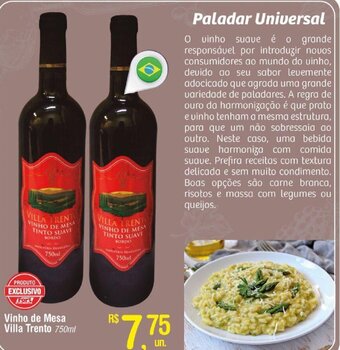 Fort Atacadista Vinho de Mesa Villa Trento 750ml oferta