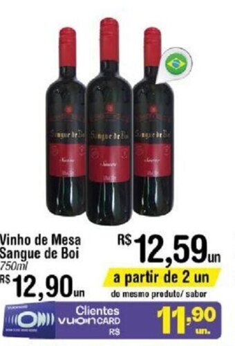 Fort Atacadista Vinho de Mesa Sangue de Boi 750ml oferta