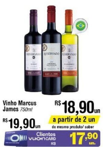Fort Atacadista Vinho Marcus James 750ml oferta