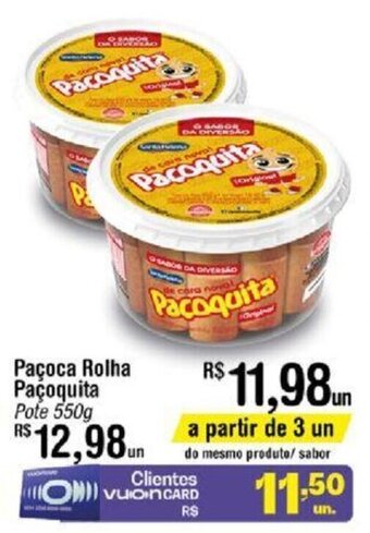 Paçoca Rolha Pacoquita Pote 550g