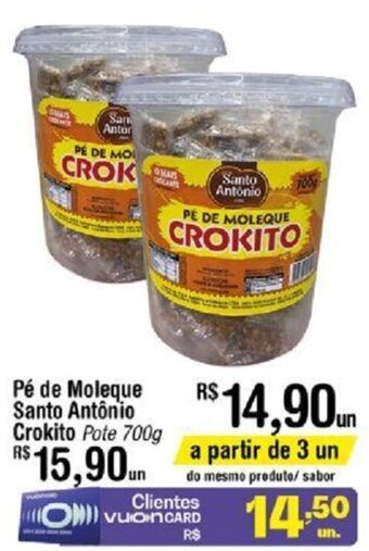 Pé de Moleque Santo Antônio Crokito Pote 700g