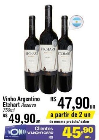 Vinho Argentino ETCHART 750ml