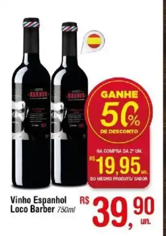 Vinho Espanhol Loco Barber 750ml