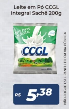 Atakarejo Leite em po CCGL Integral Sache 200g oferta