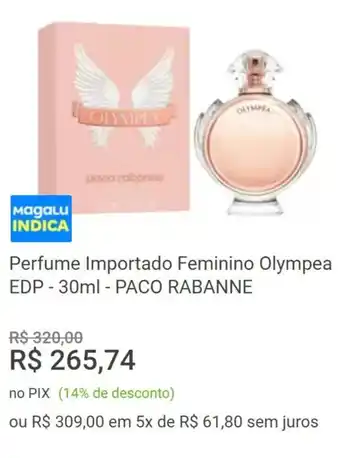Perfume Importado Feminino Olympea EDP-30ml - PACO RABANNE