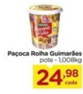 Carrefour Paçoca Rolha Guimarães pote 1.008kg oferta