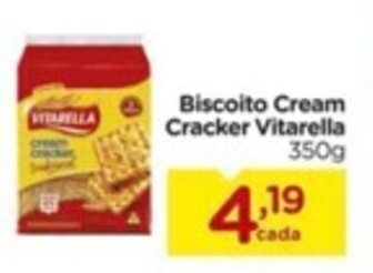 Carrefour Biscoito Cream Cracker Vitarella 350g oferta