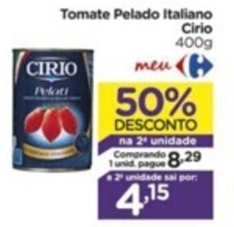 Carrefour Tomate Pelado Italiano Cirio 400g oferta