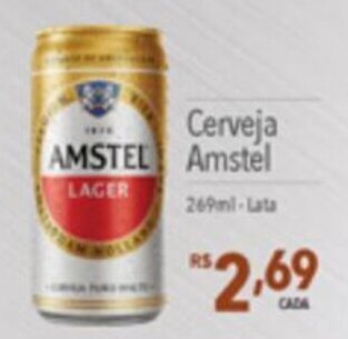 Cerveja Amstel 269ml lata