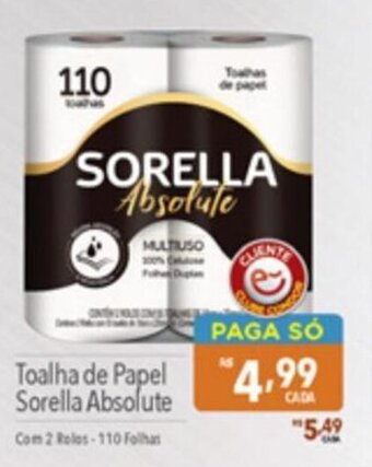 Supermercados Condor Toalha de Papel Sorella Absolute oferta